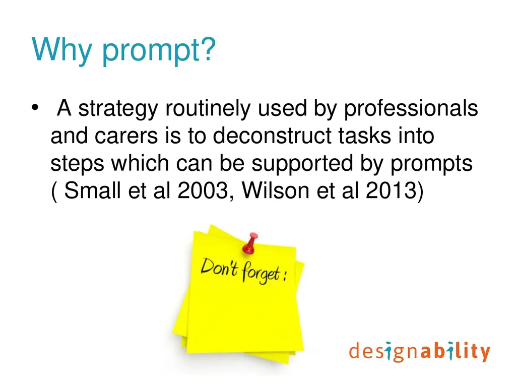 Digital prompting technology to support people - slide 3 of 27