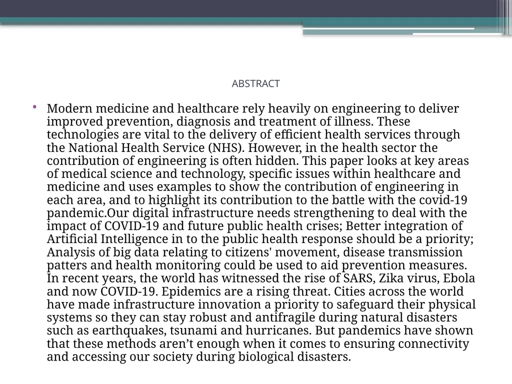 ENGINEERING STRATEGIES FOR HANDLING COVID-19 FOR - slide 2 of 22