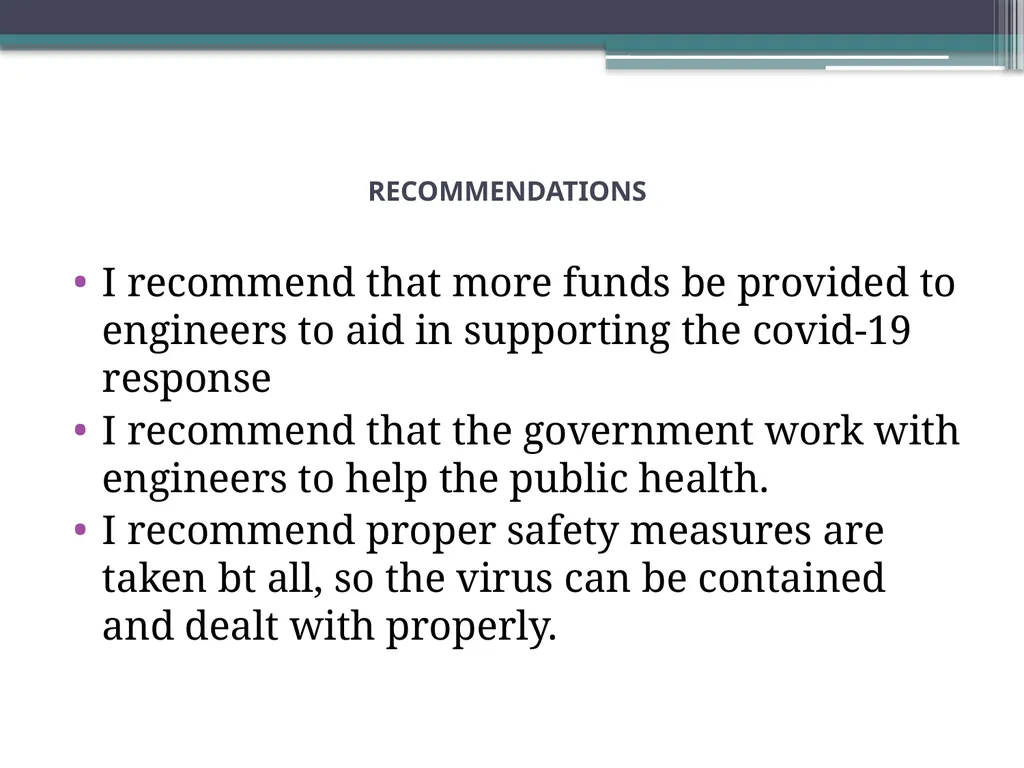 ENGINEERING STRATEGIES FOR HANDLING COVID-19 FOR - slide 20 of 22