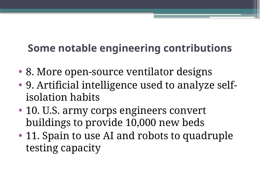 ENGINEERING STRATEGIES FOR HANDLING COVID-19 FOR - slide 16 of 22
