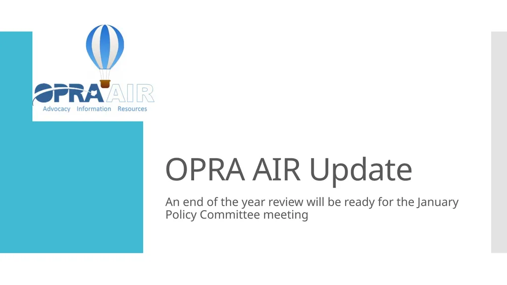 OPRA Policy Committee Meeting 12-14-20 Agenda OPRA - slide 3 of 60