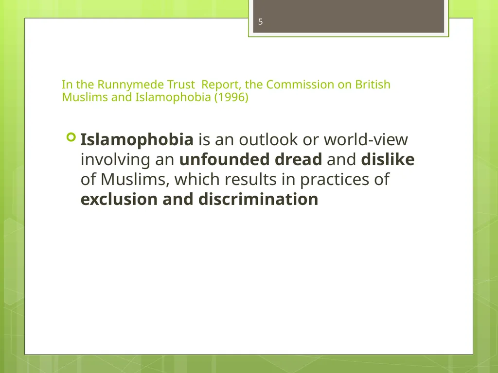 Islamophobia By Dr. Monia Mazigh 2017 © - slide 5 of 58