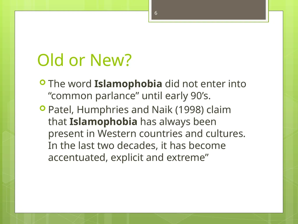 Islamophobia By Dr. Monia Mazigh 2017 © - slide 6 of 58