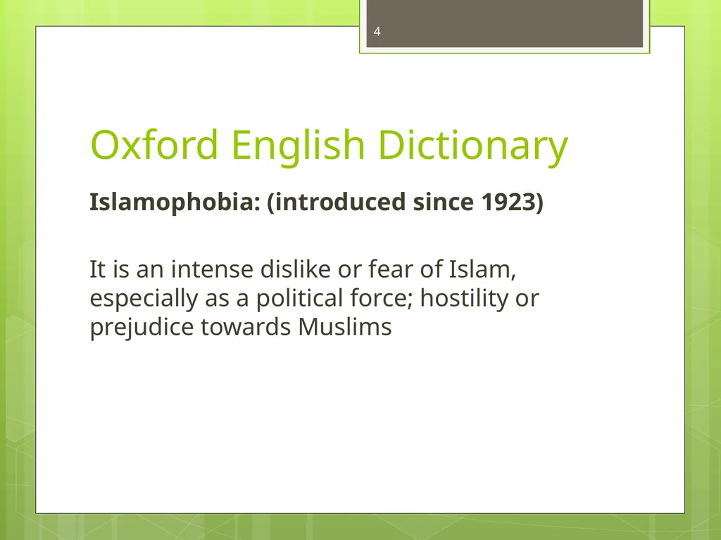 Islamophobia By Dr. Monia Mazigh 2017 © - slide 4 of 58