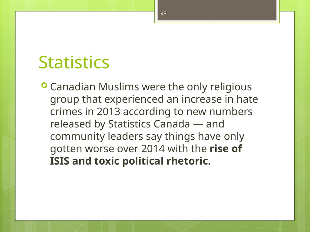 Islamophobia By Dr. Monia Mazigh 2017 © - slide 43 of 58