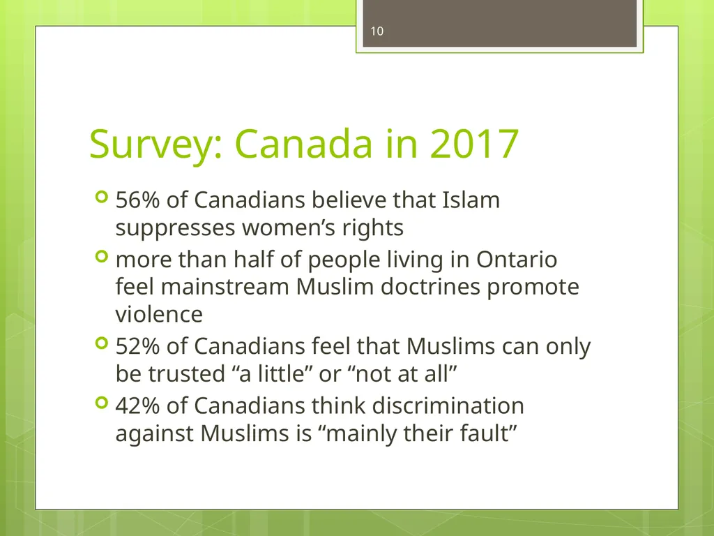 Islamophobia By Dr. Monia Mazigh 2017 © - slide 10 of 58
