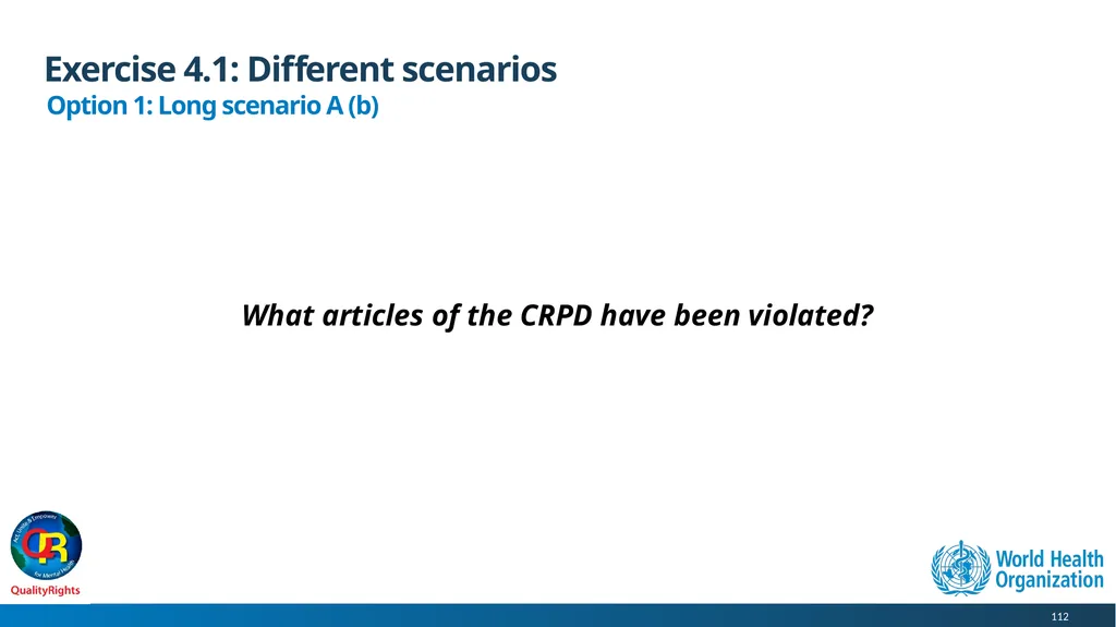 WHO QualityRights core training - for all services - slide 112 of 174