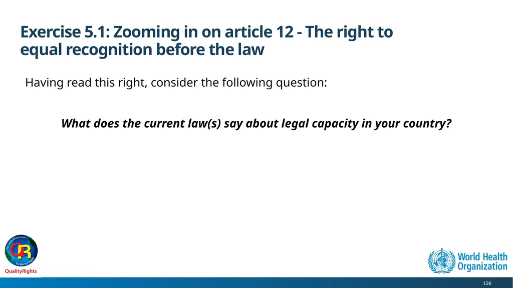 WHO QualityRights core training - for all services - slide 126 of 174