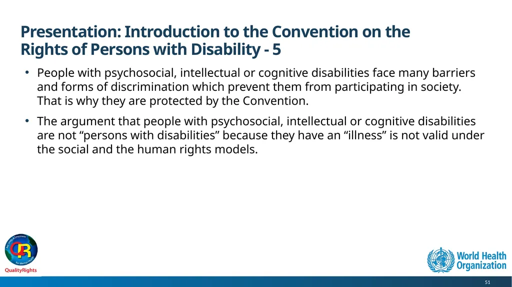 WHO QualityRights core training - for all services - slide 51 of 174