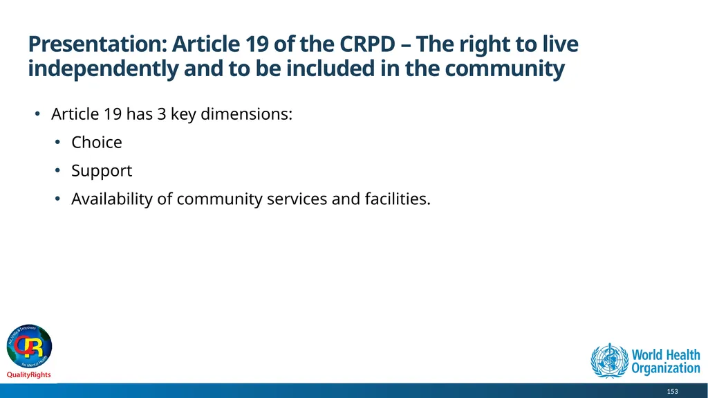 WHO QualityRights core training - for all services - slide 153 of 174