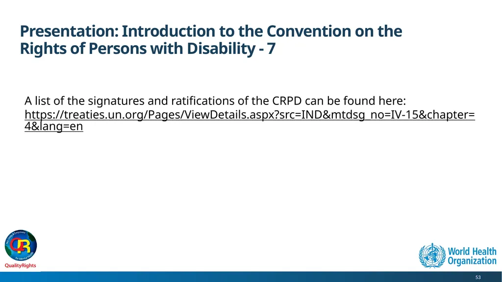 WHO QualityRights core training - for all services - slide 53 of 174