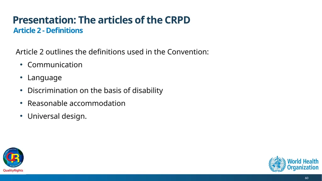 WHO QualityRights core training - for all services - slide 60 of 174