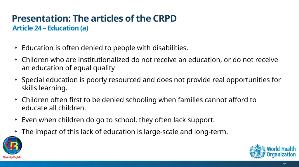 WHO QualityRights core training - for all services - slide 96 of 174