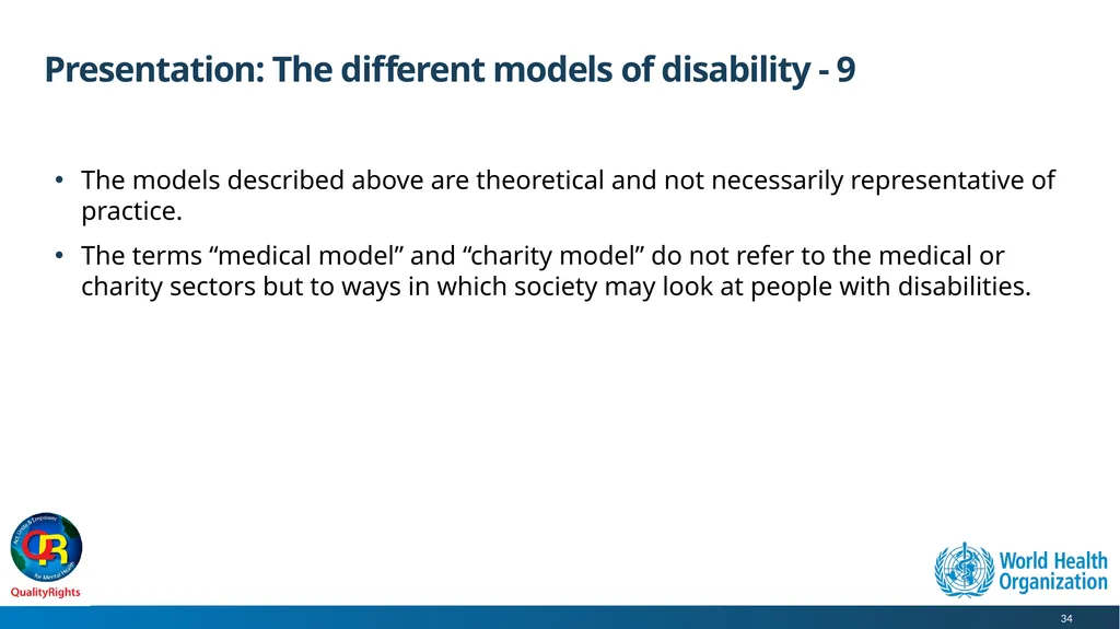 WHO QualityRights core training - for all services - slide 34 of 174