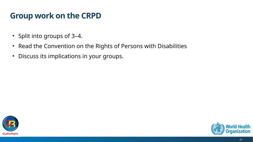 WHO QualityRights core training - for all services - slide 57 of 174