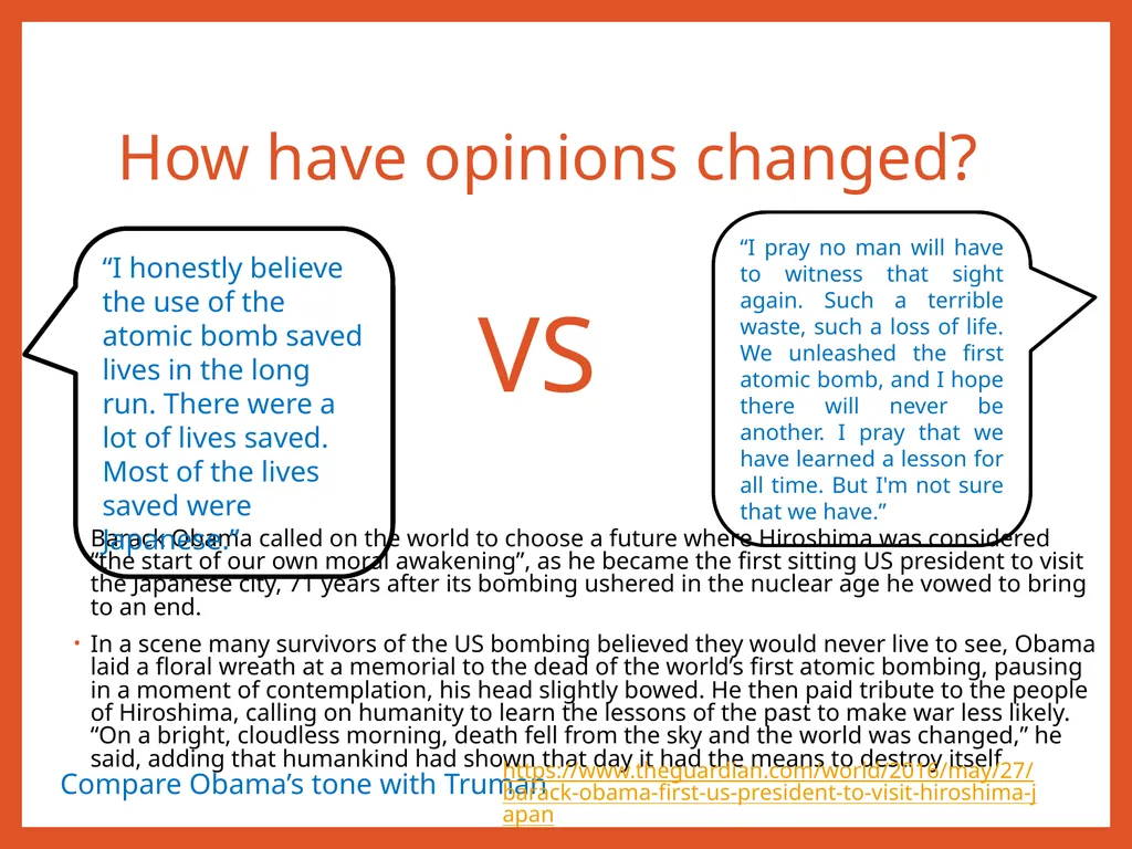 Were the USA Justified in using the atom bomb - slide 9 of 10
