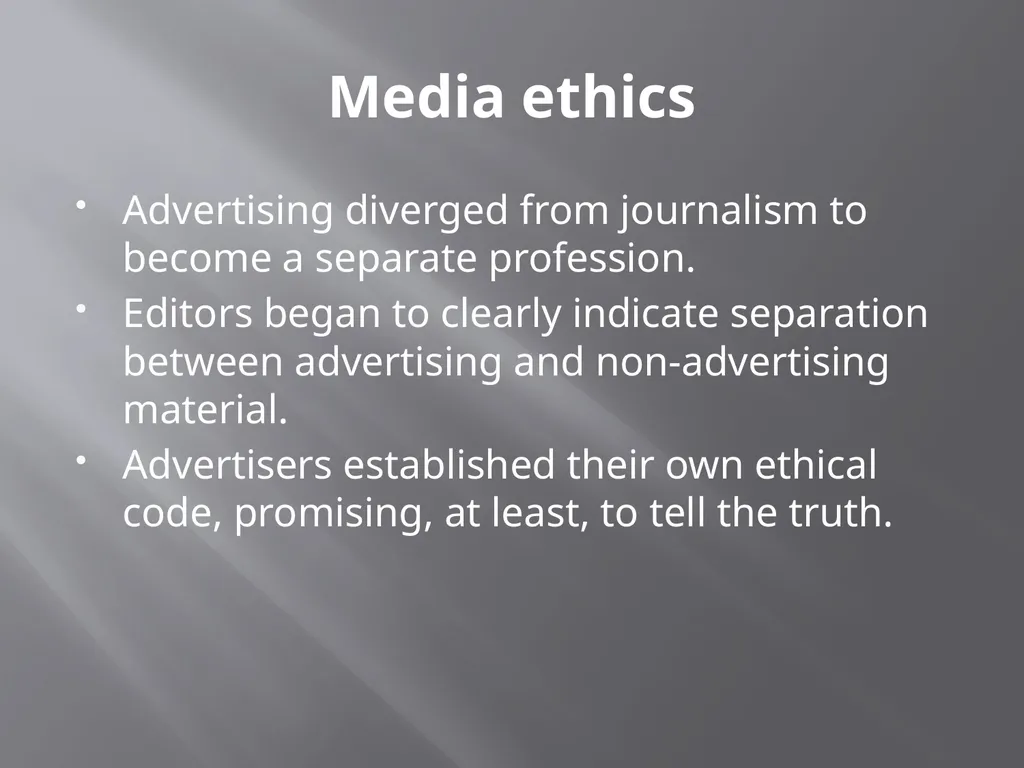 Media ethics: oxymoron? An introduction. Media - slide 13 of 28