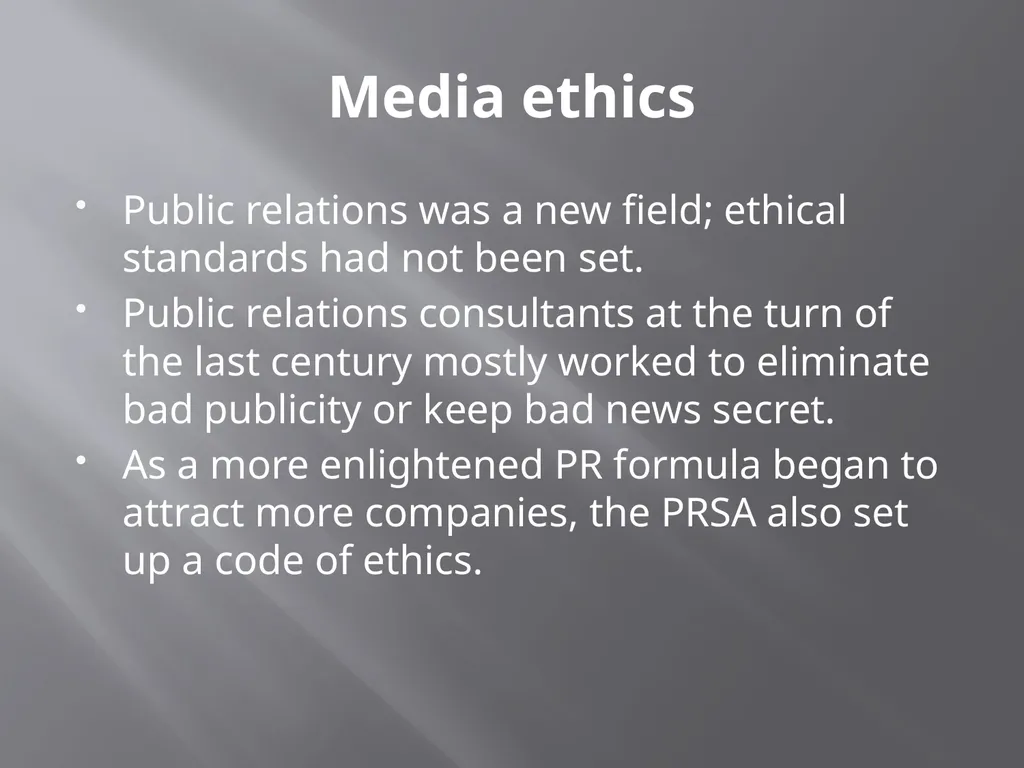 Media ethics: oxymoron? An introduction. Media - slide 15 of 28