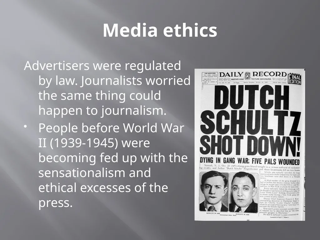 Media ethics: oxymoron? An introduction. Media - slide 16 of 28