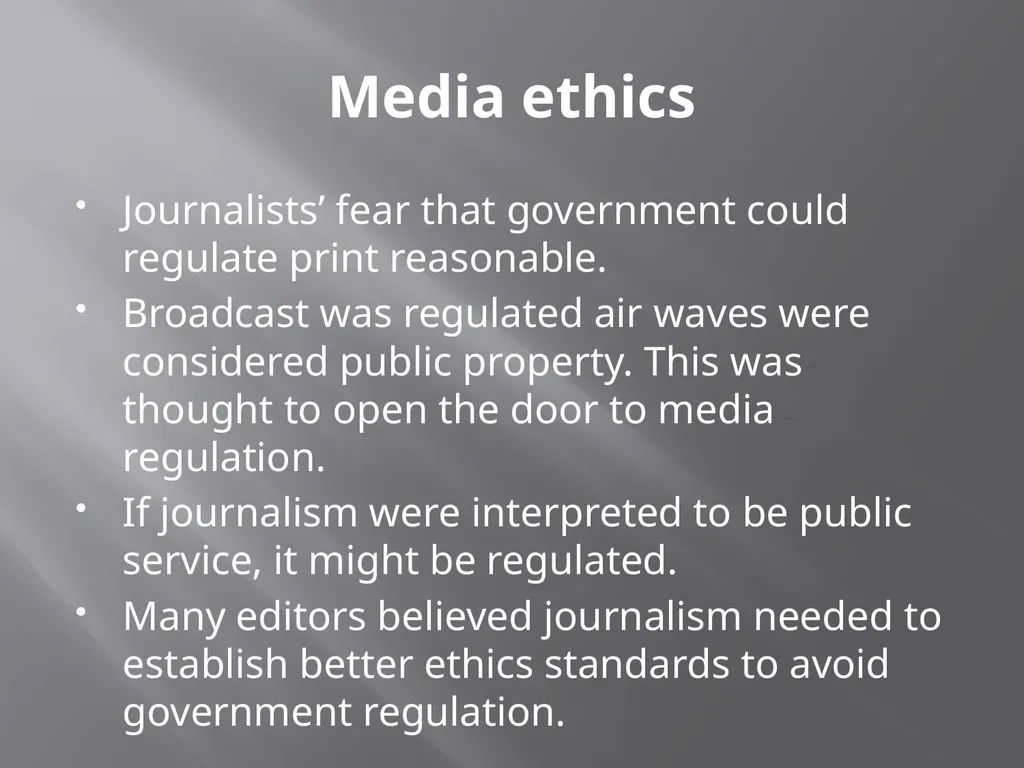 Media ethics: oxymoron? An introduction. Media - slide 17 of 28
