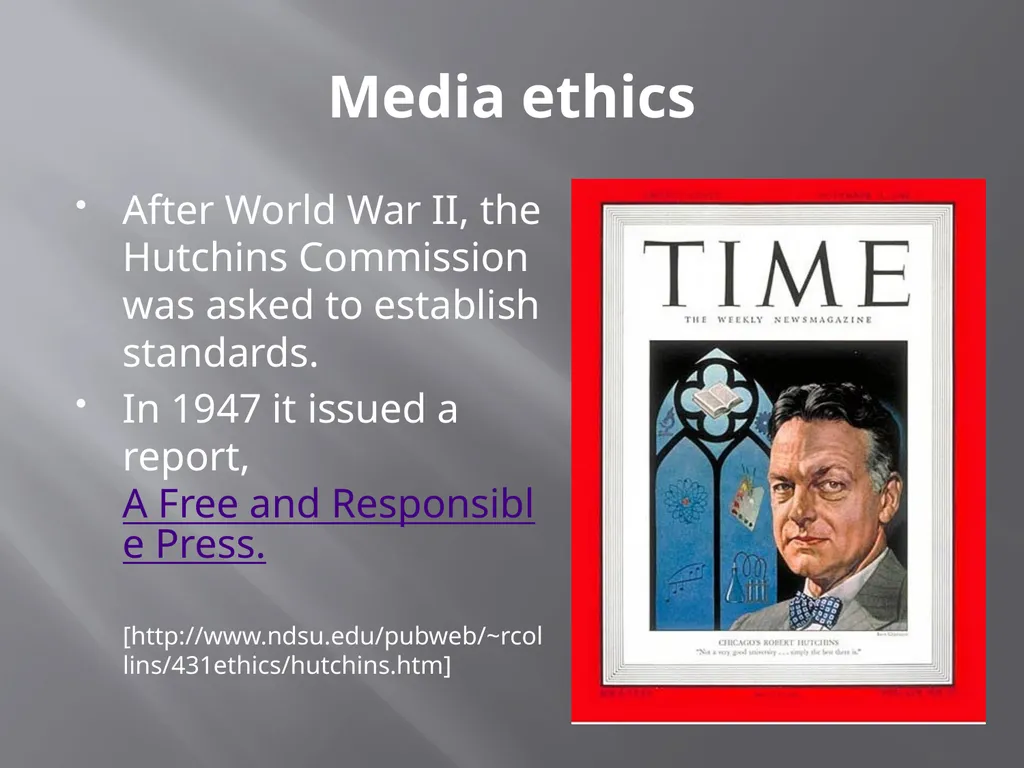 Media ethics: oxymoron? An introduction. Media - slide 18 of 28