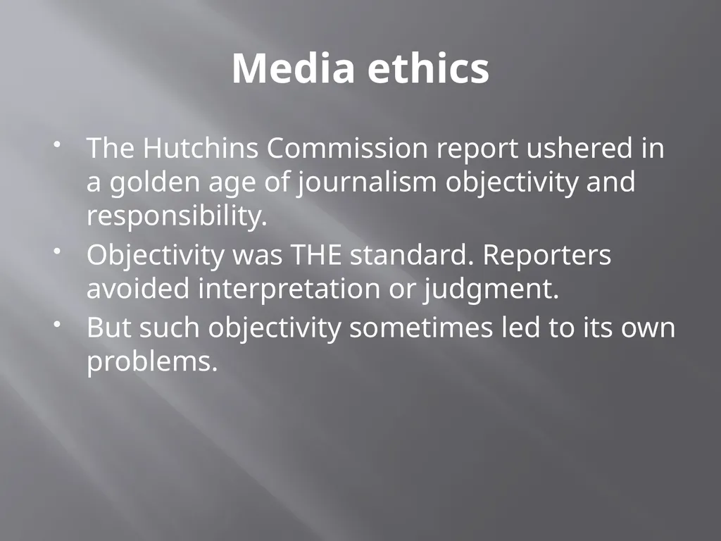 Media ethics: oxymoron? An introduction. Media - slide 19 of 28
