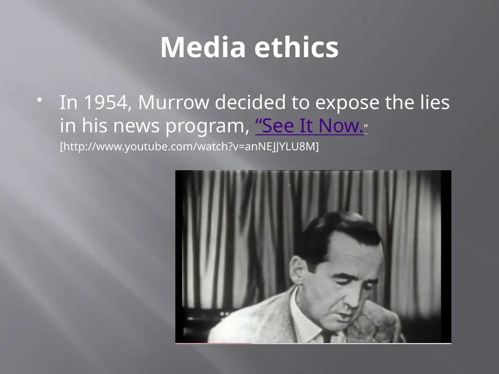 Media ethics: oxymoron? An introduction. Media - slide 23 of 28