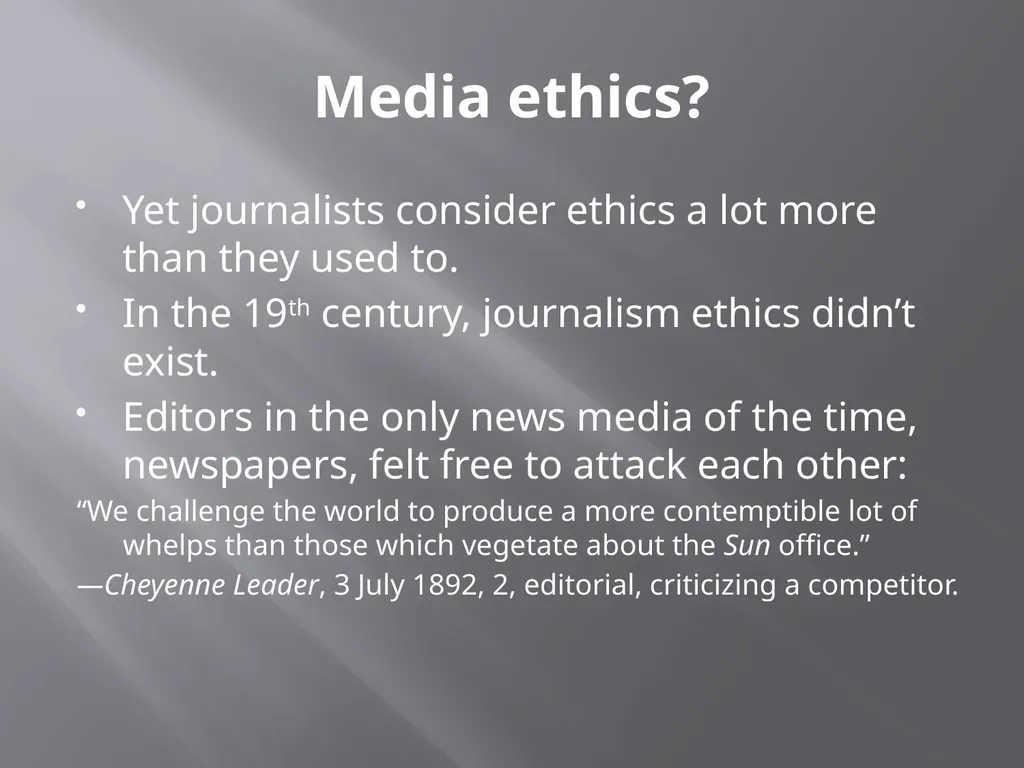 Media ethics: oxymoron? An introduction. Media - slide 3 of 28
