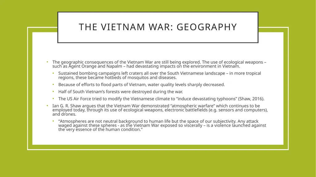 Thinking Interdisciplinary in history: Vietnam as - slide 12 of 15