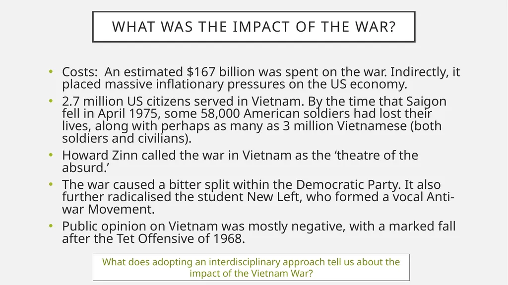 Thinking Interdisciplinary in history: Vietnam as - slide 5 of 15