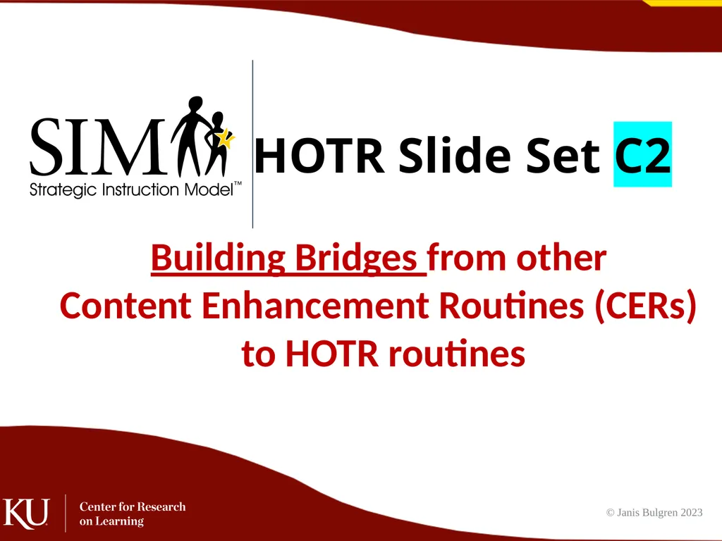 Janis A. Bulgren, Ph.D. 2023 Higher Order Thinking - slide 3 of 24