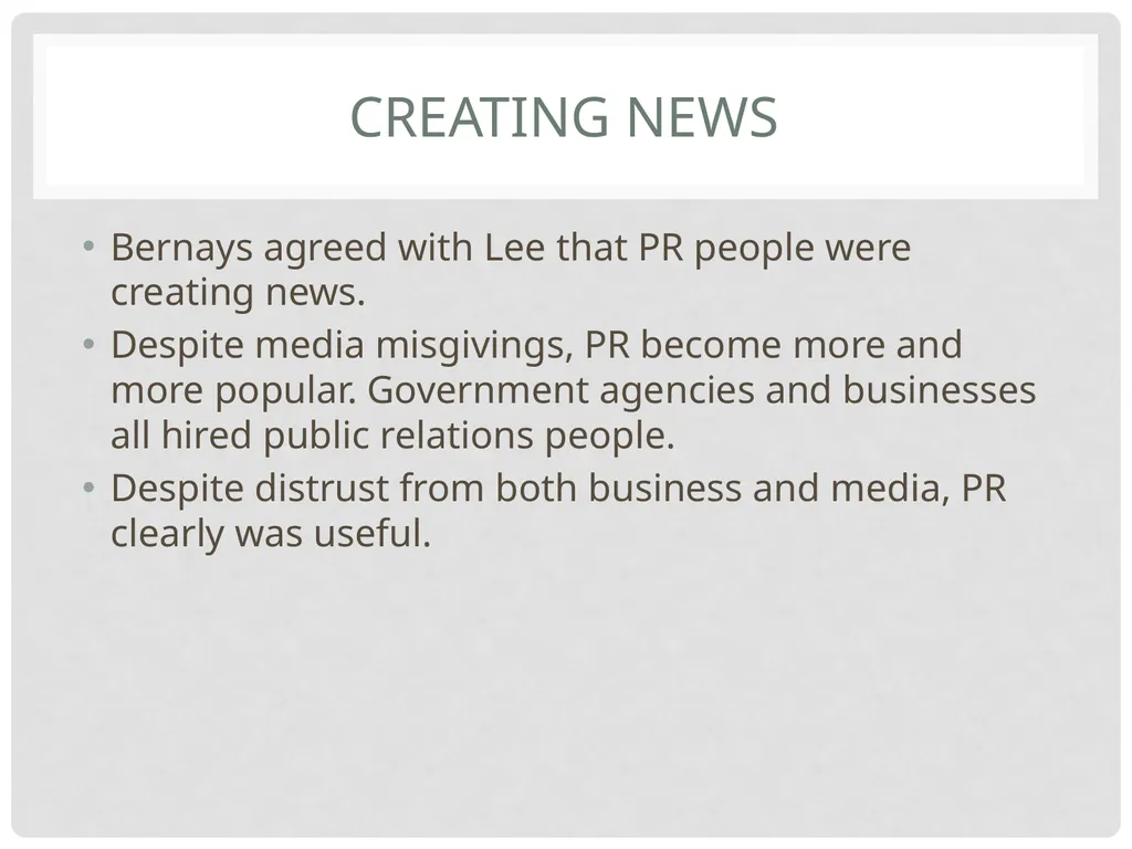 A history Public relations Public relations The - slide 32 of 35