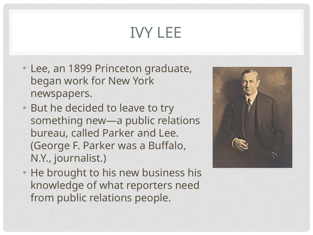 A history Public relations Public relations The - slide 8 of 35