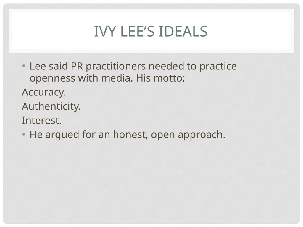 A history Public relations Public relations The - slide 9 of 35
