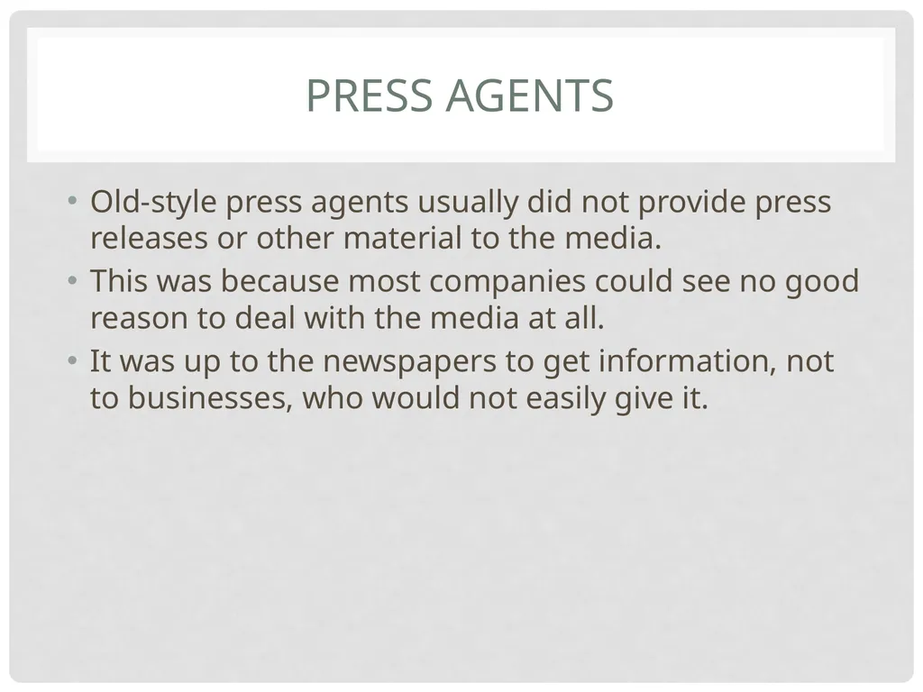 A history Public relations Public relations The - slide 5 of 35