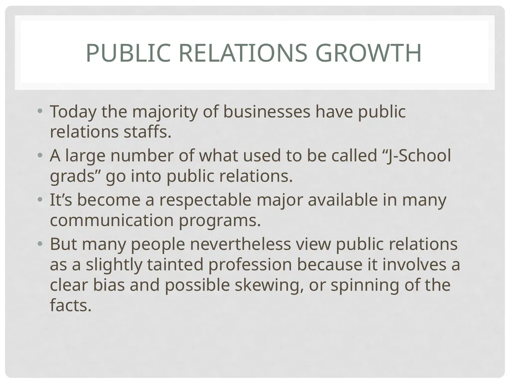 A history Public relations Public relations The - slide 33 of 35
