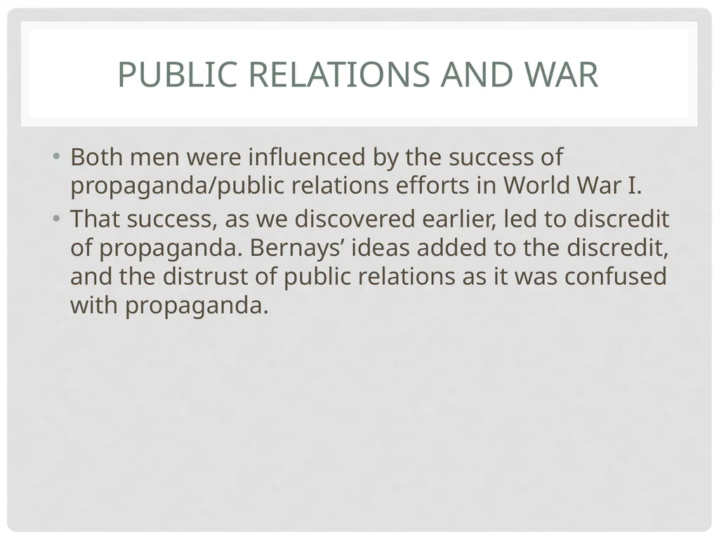 A history Public relations Public relations The - slide 24 of 35