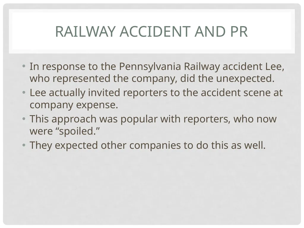 A history Public relations Public relations The - slide 11 of 35