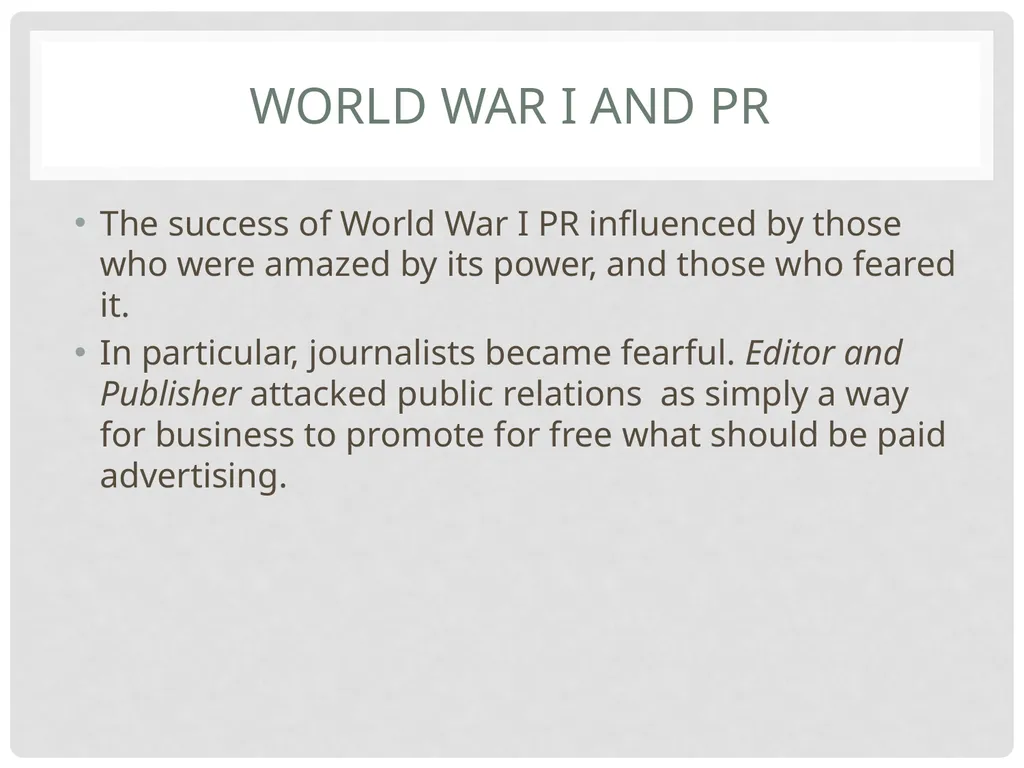 A history Public relations Public relations The - slide 27 of 35