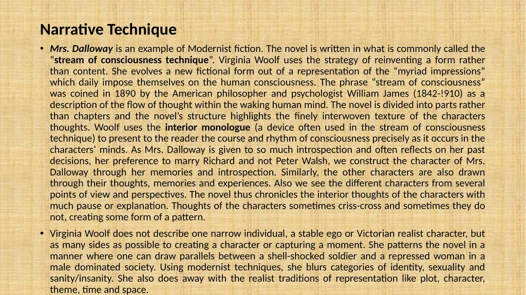 Mrs. Dalloway Virginia Woolf (For M.A II Sem - slide 14 of 17