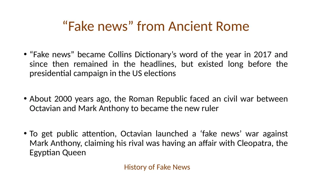 VERIFYING AND ANALYZING „FAKE NEWS” Funded by the - slide 13 of 39
