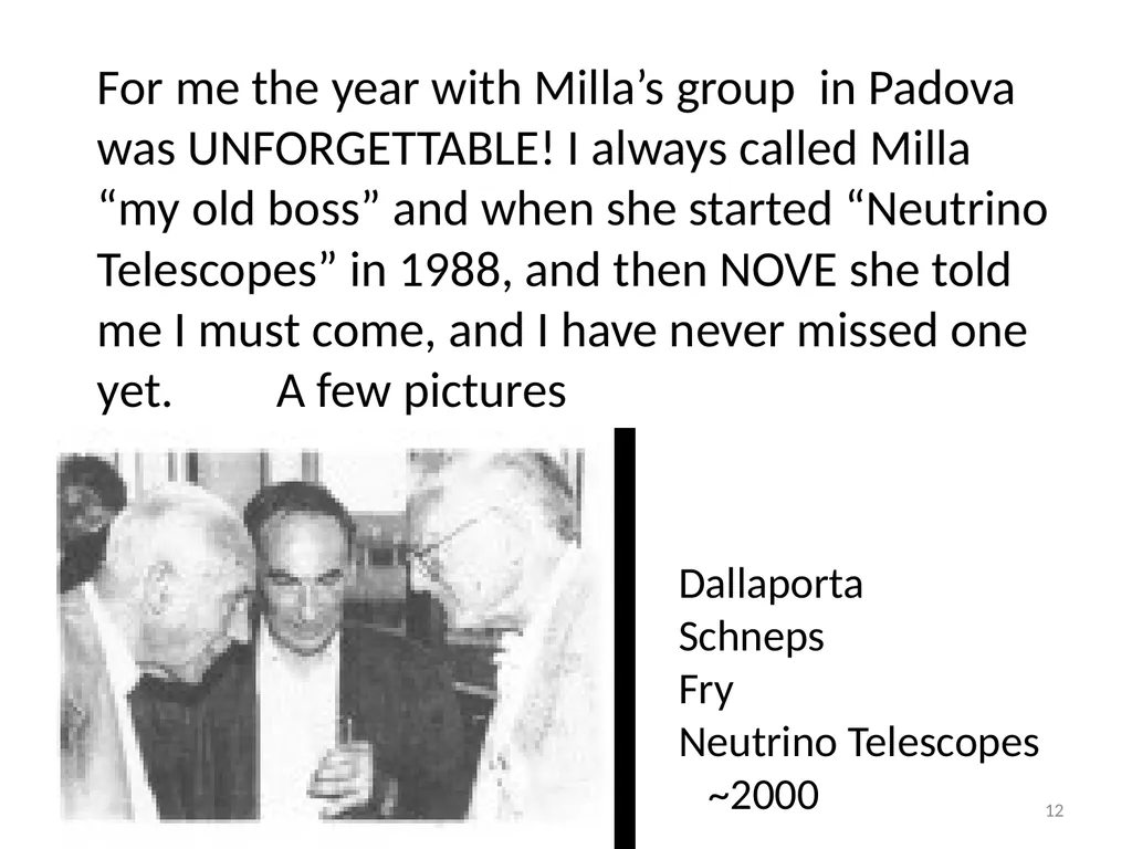 Remembering MILLA & those times Early years – late - slide 12 of 13