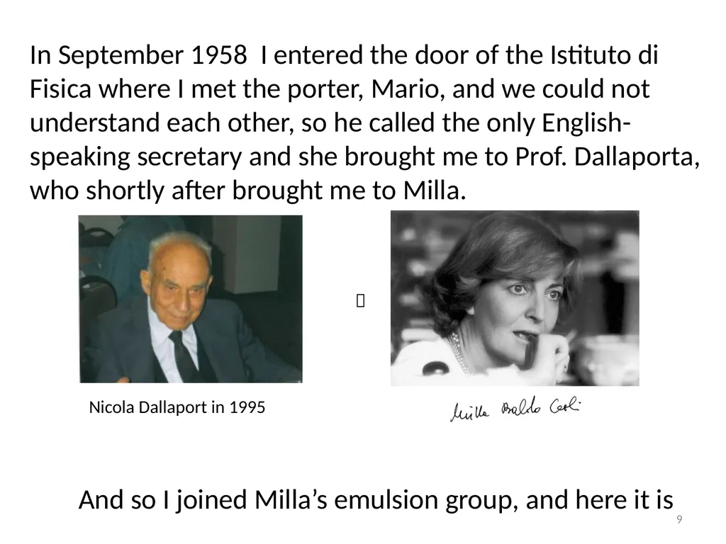 Remembering MILLA & those times Early years – late - slide 9 of 13