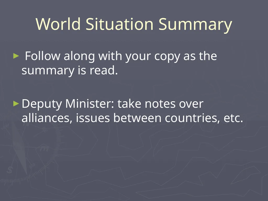 WWI Alliances Simulation WWI Alliances Simulation - slide 3 of 25
