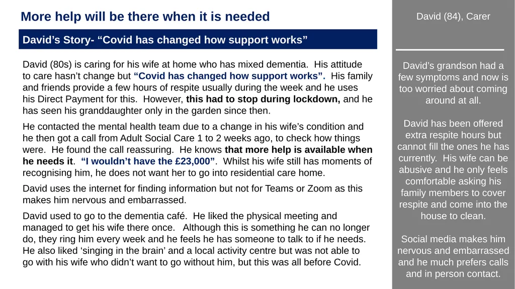 “None of us had a manual for this” Lived - slide 71 of 75