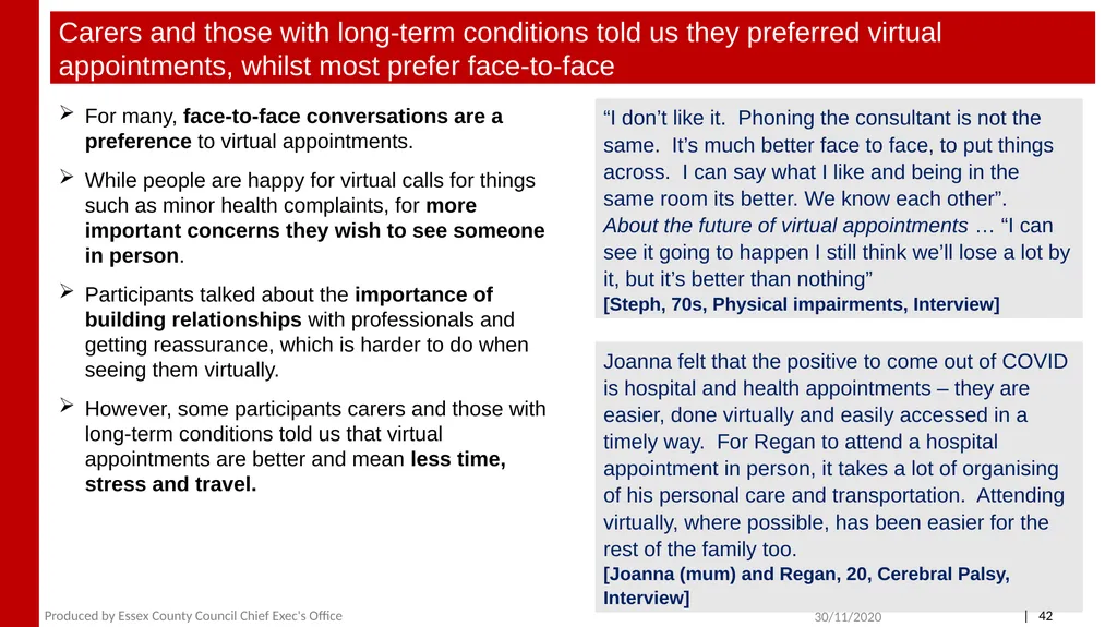 “None of us had a manual for this” Lived - slide 42 of 75