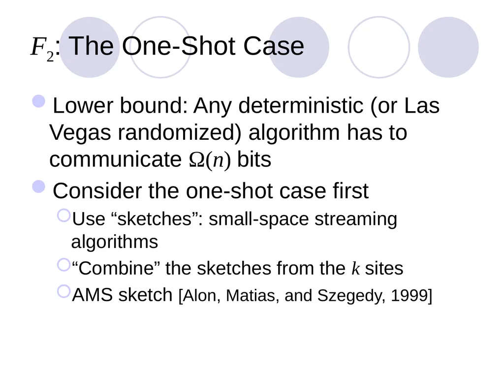 Algorithms for Distributed Functional Monitoring - slide 26 of 34
