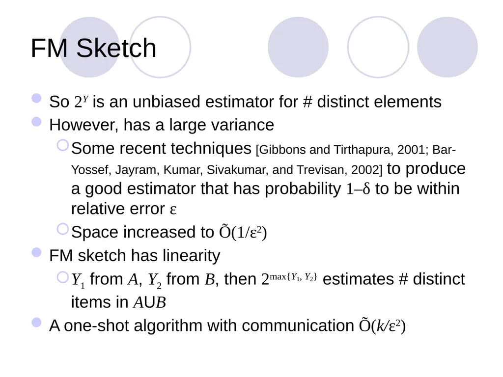 Algorithms for Distributed Functional Monitoring - slide 23 of 34