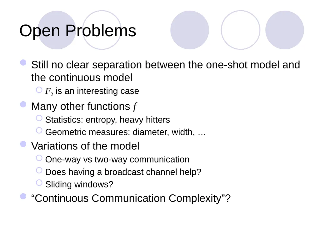 Algorithms for Distributed Functional Monitoring - slide 33 of 34
