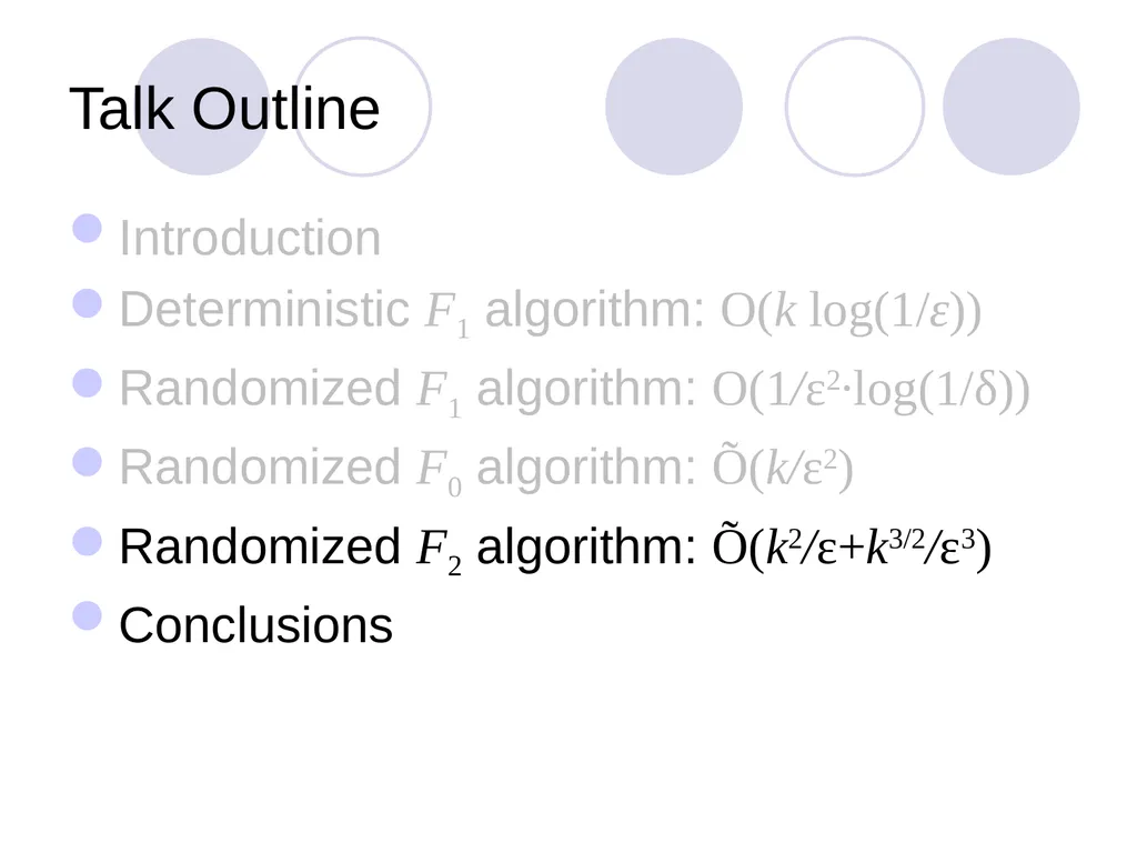 Algorithms for Distributed Functional Monitoring - slide 25 of 34